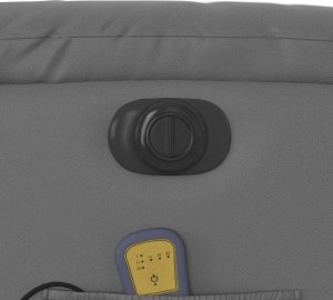vidaXL Rozkładany fotel masujący, elektryczny, szary, sztuczna skóra 12
