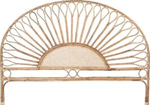 DKD Home Decor Zagłówek do łóżka DKD Home Decor Naturalny Słonecznik Drewno Rattan 178 x 4 x 90 cm 178 x 4 x 127 cm 1