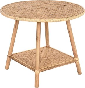 DKD Home Decor Stolik DKD Home Decor 61 x 61 x 46 cm 61 x 61 x 49 cm Brązowy Rattan 1