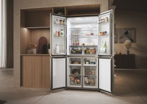 Lodówka Haier Lodówka kombinowana Haier HCR3818ENMM 182 Stal 7