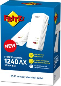 Access Point fritz! Powerline 1240 AX WLAN Set 1200 Mbit/s Biały 2 szt. (S0239390) 3