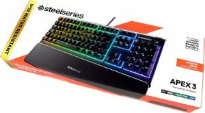 Klawiatura SteelSeries Klawiatura mechaniczna APEX 3 Czarny francuski AZERTY 10