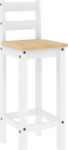 vidaXL vidaXL 5-cz. zestaw mebli barowych, biały, lite drewno sosnowe 5