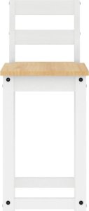 vidaXL vidaXL 5-cz. zestaw mebli barowych, biały, lite drewno sosnowe 6