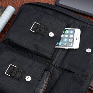 Bellugio Damska Torebka lekka listonoszka Bellugio A4 na ramię do pracy shopperka czarna J38 5