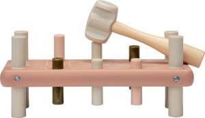 Micki Różowa drewniana przebijanka z młotkiem Micki 3