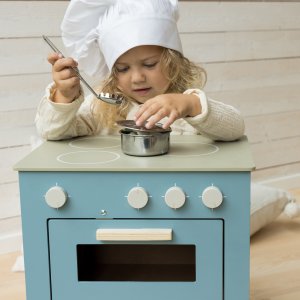 Micki Niebieska kuchnia drewniana dla dzieci piekarnik Micki 4