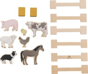 Micki Farma drewniana w stylu szwedzkim ze zwierzątkami Micki 4