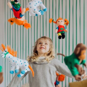 Pippi Małpka maskotka Pippi Langstrumpf Pan Nilsson 23 cm Pippi 2