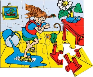 Pippi Drewniane Puzzle Pippi Langstrumpf, 12 Szt. 1