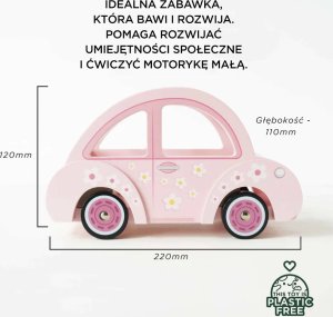 Le Toy Van Różowy samochód drewniany dla dziewczynki Sophie Le Toy Van 5
