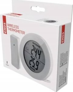 Emos Termometr bezprzewodowy bateryjny Emos E0129 komunikacja radiowa do 80m biały 6