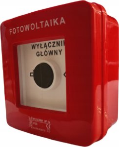 DZIEW Wyłącznik przeciwpożarowy fotowoltaiki Elektromet 911440 WF-1s 2 tory prądowe 12A NC-NO natynkowy samoczynny 3