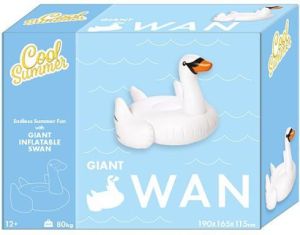 Tm Toys Materac dmuchany Cool Summer Ogromny Łabędź 190 cm 2