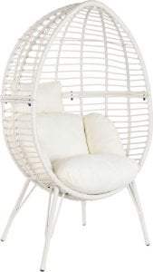 DKD Home Decor Fotel ogrodowy DKD Home Decor 90 x 65 x 151 cm Metal rattan syntetyczny Biały 1