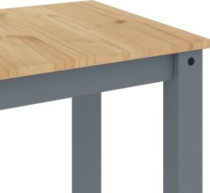 vidaXL Stół jadalniany Panama, szary, 117x60x75 cm, drewno sosnowe 7