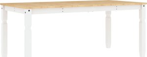 vidaXL Stół jadalniany Corona, biały, 180x90x75 cm, drewno sosnowe 2