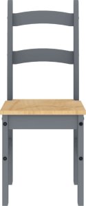 vidaXL vidaXL Krzesła stołowe, 2 szt., szare, 40x46x99 cm, drewno sosnowe 4