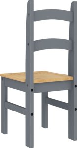 vidaXL vidaXL Krzesła stołowe, 2 szt., szare, 40x46x99 cm, drewno sosnowe 7