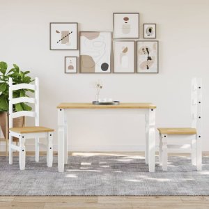 vidaXL vidaXL Stół jadalniany Corona, biały, 112x60x75 cm, drewno sosnowe 3