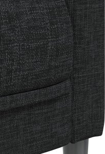 vidaXL 3-cz. komplet wypoczynkowy, czarny, obity tkaniną 7