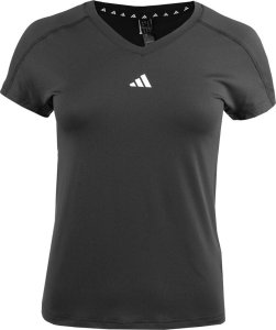 Adidas Koszulka damska adidas Aeroready Train Essentials Minimal Branding V-Neck Tee czarna HN5543 XS 1