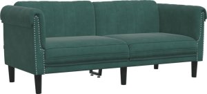 vidaXL vidaXL Sofa dwuosobowa, ciemnozielona, aksamit 2