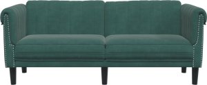 vidaXL vidaXL Sofa dwuosobowa, ciemnozielona, aksamit 4