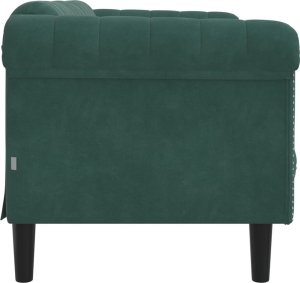 vidaXL vidaXL Sofa dwuosobowa, ciemnozielona, aksamit 5