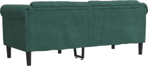 vidaXL vidaXL Sofa dwuosobowa, ciemnozielona, aksamit 6