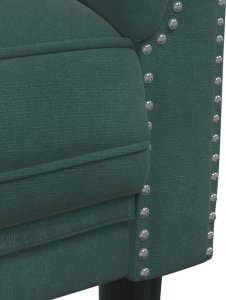 vidaXL vidaXL Sofa dwuosobowa, ciemnozielona, aksamit 7