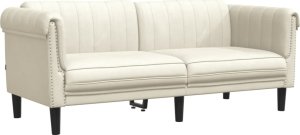 vidaXL vidaXL Sofa dwuosobowa, kremowa, aksamit 2