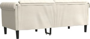 vidaXL vidaXL Sofa dwuosobowa, kremowa, aksamit 6