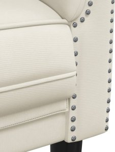 vidaXL vidaXL Sofa dwuosobowa, kremowa, aksamit 7