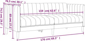 vidaXL vidaXL 2-cz. komplet wypoczynkowy, ciemnozielony, tkanina 9
