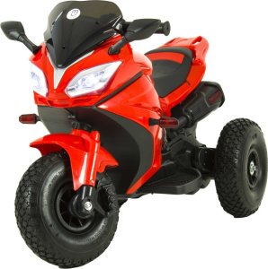 Szomik.pl Motor na akumulator pompowane koła skóra MOTO-M-13-CZERWONY 4