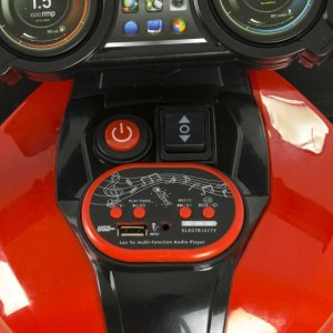 Szomik.pl Motor na akumulator pompowane koła skóra MOTO-M-13-CZERWONY 7