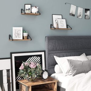 Leobert Zestaw 3 półek wiszących drewniane Loft 3