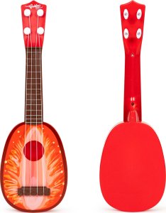 Ecotoys Ukulele gitara dla dzieci cztery struny truskawka 1