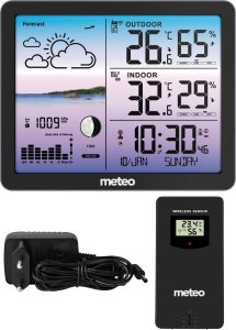 Stacja pogodowa Meteo Stacja pogodowa METEO SP107 czarna 1