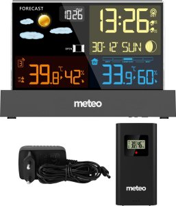 Stacja pogodowa Meteo Stacja pogodowa METEO SP110C z DCF czarna 1