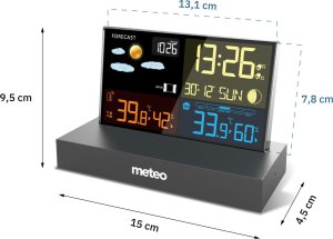 Stacja pogodowa Meteo Stacja pogodowa METEO SP110C z DCF czarna 8