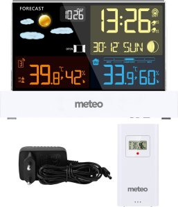 Stacja pogodowa Meteo Stacja pogodowa METEO SP110B z DCF biała 1