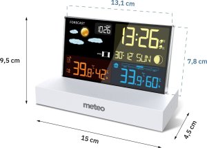 Stacja pogodowa Meteo Stacja pogodowa METEO SP110B z DCF biała 8