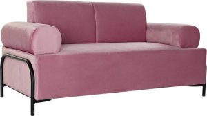 DKD Home Decor Sofa DKD Home Decor Czarny Różowy Metal Poliester Nowoczesny (154 x 76 x 76 cm) 1