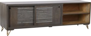 DKD Home Decor MebleTV DKD Home Decor Metal Brązowy Drewno mango 160 x 40 x 50 cm 1