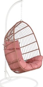 DKD Home Decor Fotel wiszący ogrodowy DKD Home Decor Biały Terakota Aluminium Stal rattan syntetyczny 94 x 100 x 196 cm 1