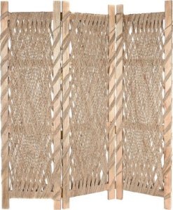 DKD Home Decor Parawan DKD Home Decor 151 x 2,5 x 183 cm Drewno mango Juta 1