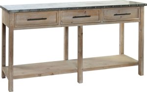 DKD Home Decor Console DKD Home Decor Drewno Aluminium 160 x 40,5 x 81 cm 1