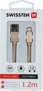 Kabel USB Sourcing USB-A - Lightning 1.2 m Srebrny (SW-QU-LIGH-3A-1.2M-SI) 12